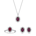 2.88 Karat Laranj Yakut Diamante Parure
