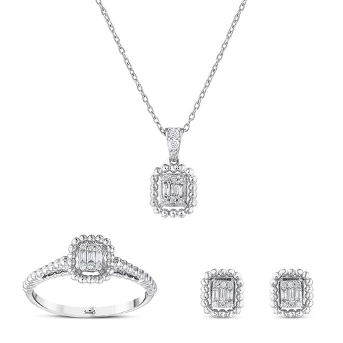 0.21 Karat Aubrey Baget Pırlanta Set