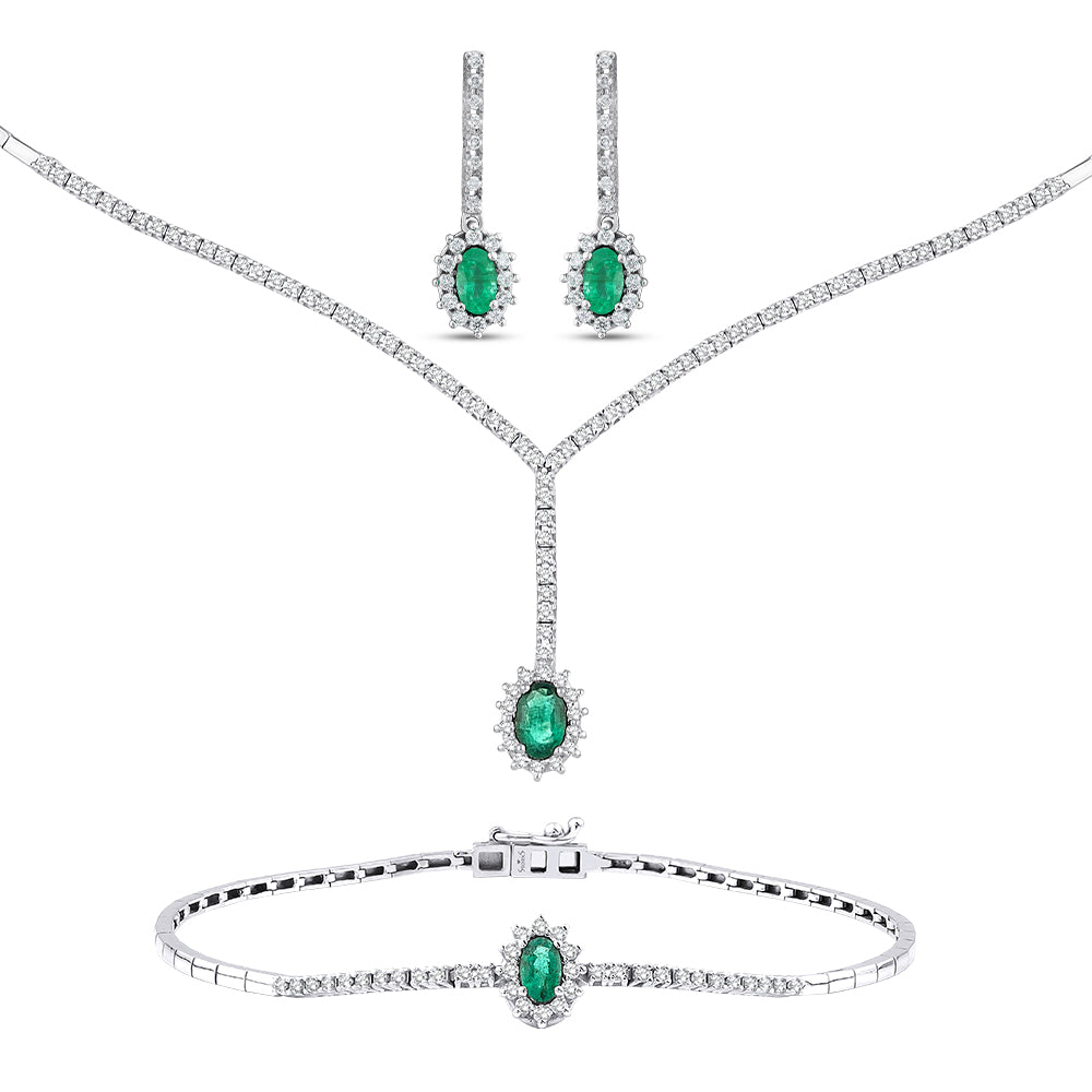 2.51 Karat Laranj Zümrüt Pırlanta Set