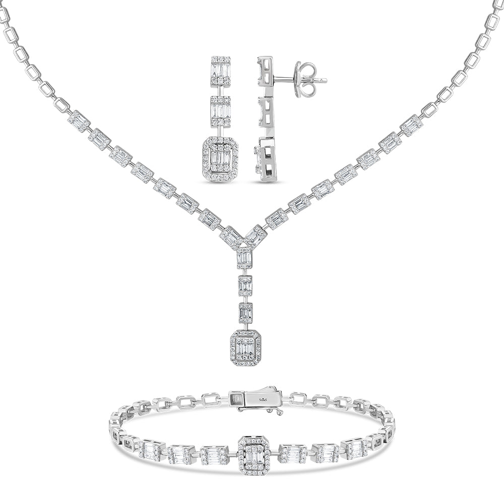 4.27 Karat Wedding Baget Pırlanta Set