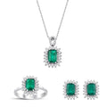 4.18 Karat Anturaj Solo Zümrüt Diamante Parure