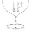 2.90 Karat matrimonio Baget Diamante Parure