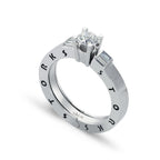 0.60 Karat Baget Diamante Storks Anello
