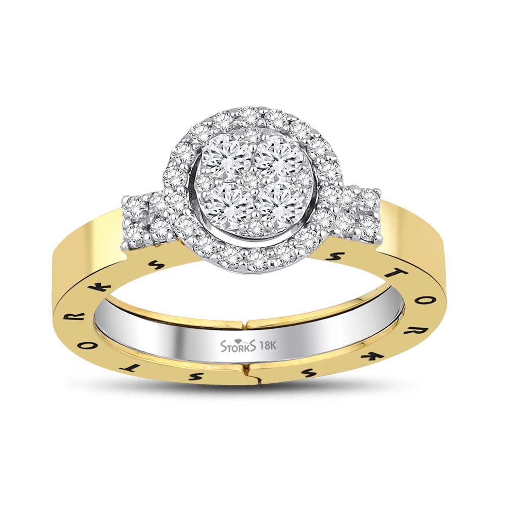 0.67 Karat Diamante Storks Anello