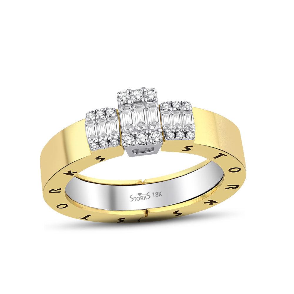 0.45 Karat Baget Diamante Storks Anello