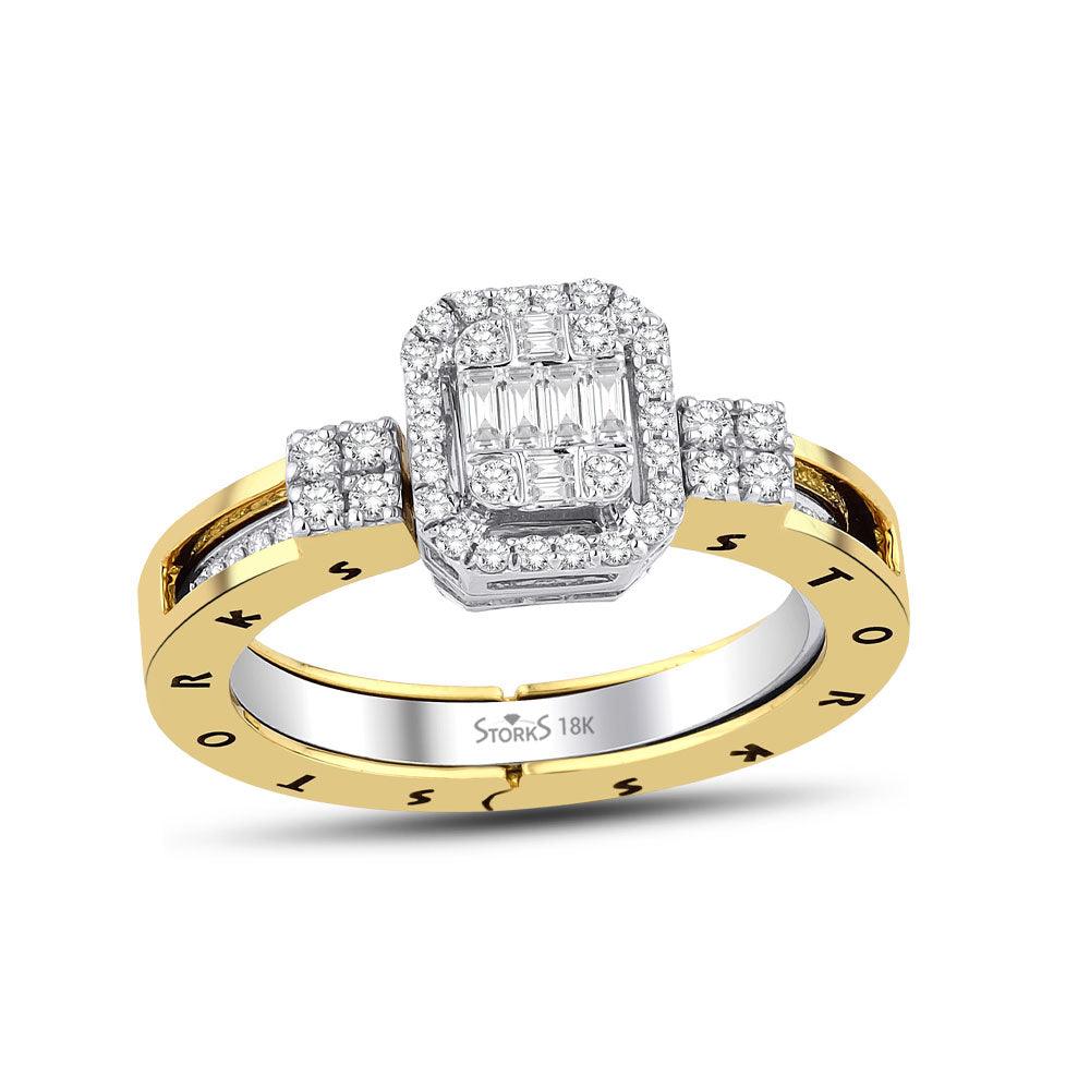 0.43 Karat Baget Diamante Storks Anello