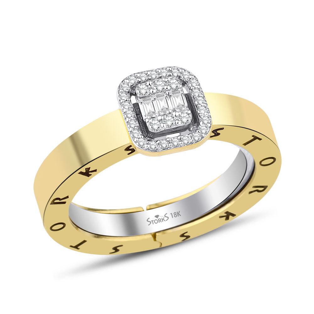 0.73 Karat Baget Diamante Storks Anello