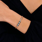 1.34 Karat Deep Blue Baget Bileklik