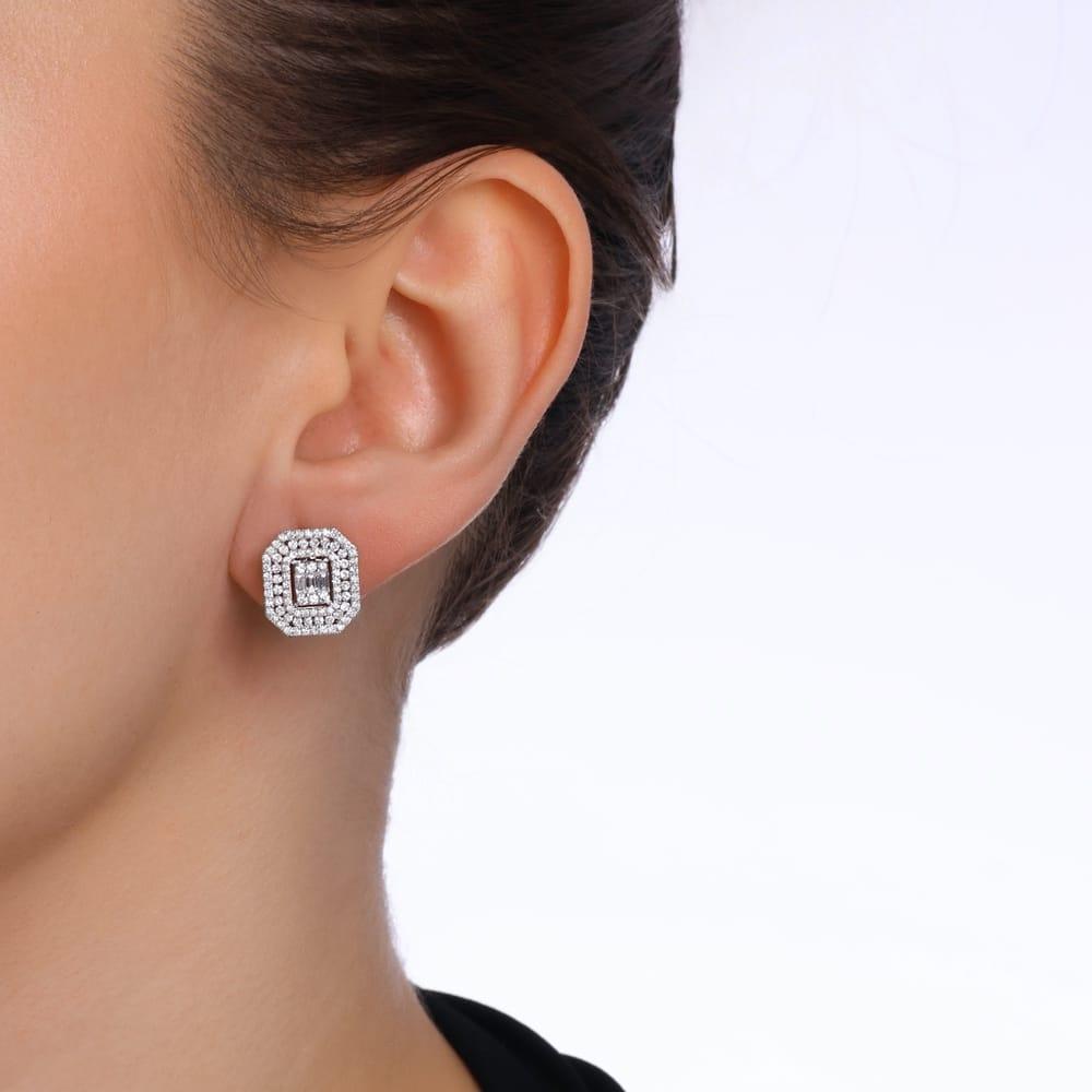 1.13 Karat Grace Baget Pırlanta Küpe