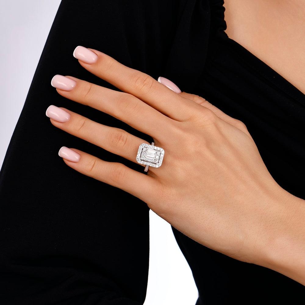 1.85 Karat Mary Baget Diamante Anello