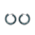 2.75 Karat Deep Blue Baget Küpe