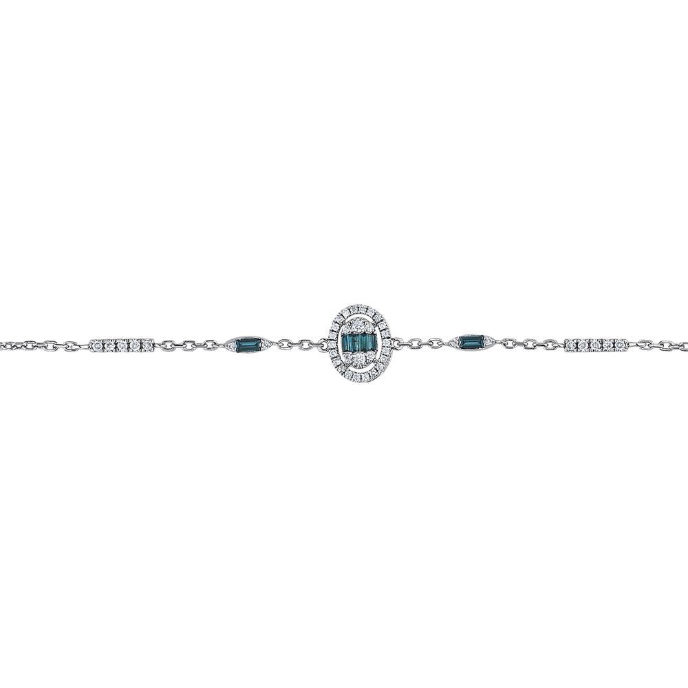 0.39 Karat Deep Blue Baget Bracciale