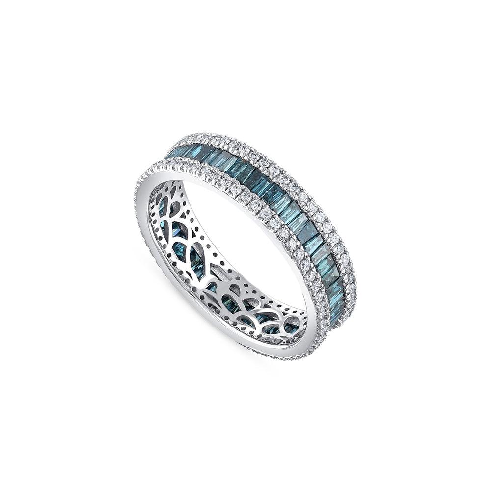 1.61 карата с синим бриллиантом Deep Blue Tamtur Baget кольцо