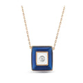 0.03 Karat Diamante Lacivert Mineli Collana