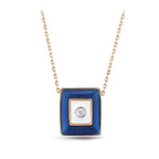0.03 Karat Diamante Lacivert Mineli Collana
