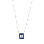 0.03 Karat Diamante Lacivert Mineli Collana