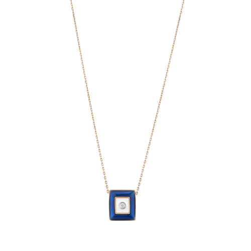 0.03 Karat Diamante Lacivert Mineli Collana