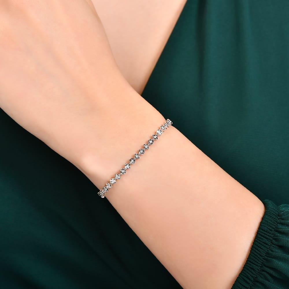 0.39 Karat Laranj Su Yolu Diamante Bracciale