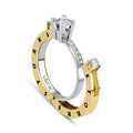 0.72 Karat Tria Diamante Storks Anello