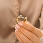 0.38 Karat Baget Diamante Storks Anello