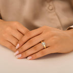 0.73 Karat Baget Diamante Storks Anello