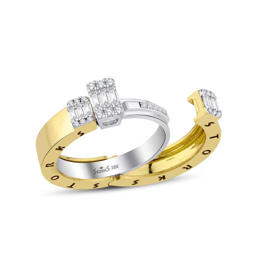 0.45 Karat Baget Diamante Storks Anello
