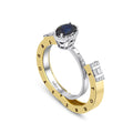 1.15 Karat Safir Diamante Storks Anello